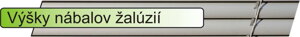 Výšky nábalov žalúzií