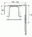Držiak č. 3 (Univerzálny držiak pre montáž na stenu alebo strop vrátane krycieho)